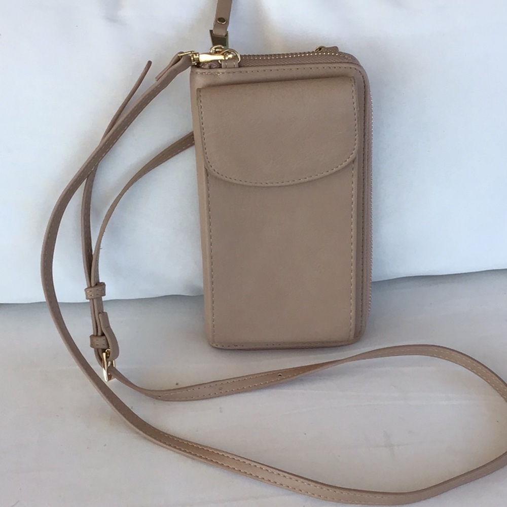 Beige Phone Case/Wallet Crossbody NWOT - Picture 6 of 7